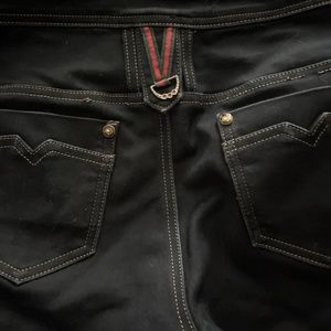 Dior Jeans, women’s-.Japanese label. 26W x 28L, 9”rise, D enamel rivets & button